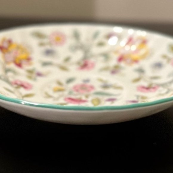 Haddon Hall B1451 Green Trim by Minton - Demitasse Saucers and a Flat Cup - Picture 10 of 13